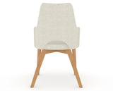 Canadel Downtown Norr Dining Chair in Caramel Washed, TW Fabric, back view
