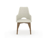 Canadel Downtown Norr Dining Chair in Pecan Washed, TW Fabric, front view