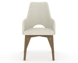 Canadel Downtown Norr Dining Chair in Pecan Washed, TW Fabric, front view