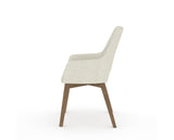 Canadel Downtown Norr Dining Chair in Pecan Washed, TW Fabric, side view