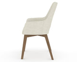 Canadel Downtown Norr Dining Chair in Pecan Washed, TW Fabric, side view
