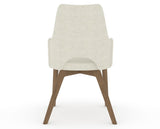 Canadel Downtown Norr Dining Chair in Pecan Washed, TW Fabric, back view