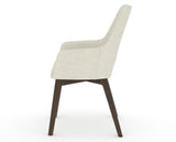 Canadel Downtown Norr Dining Chair in Hazelnut Washed, TW Fabric, side view