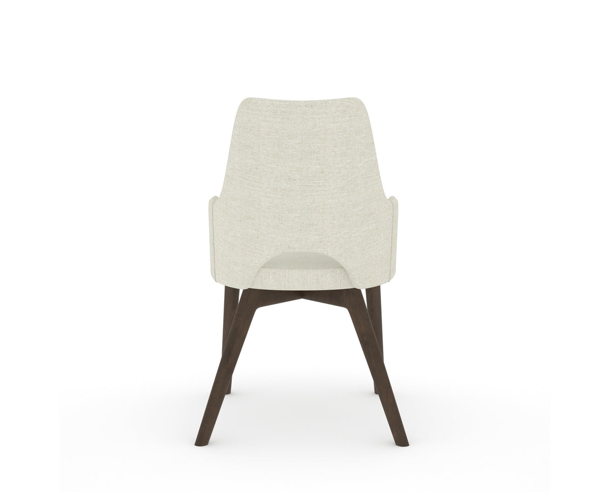 Canadel Downtown Norr Dining Chair in Hazelnut Washed, TW Fabric, back view