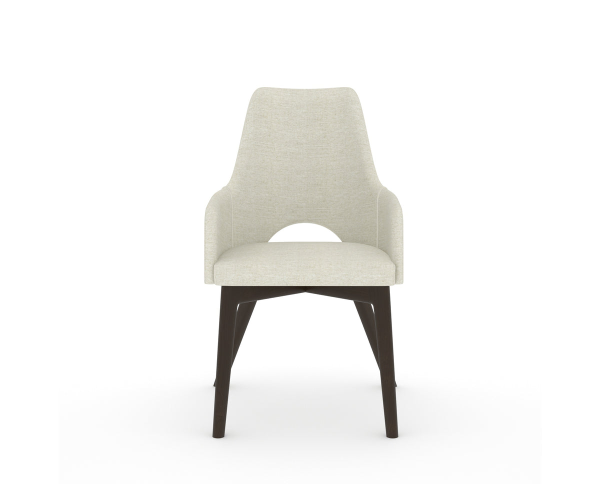 Canadel Downtown Norr Dining Chair in Davy's Grey, TW Fabric, front view