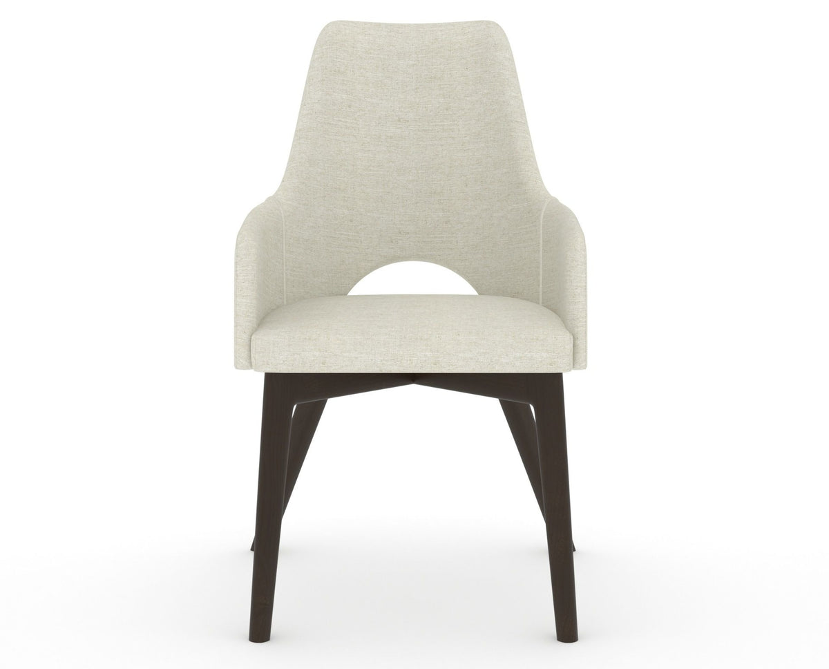 Canadel Downtown Norr Dining Chair in Davy's Grey, TW Fabric, front view