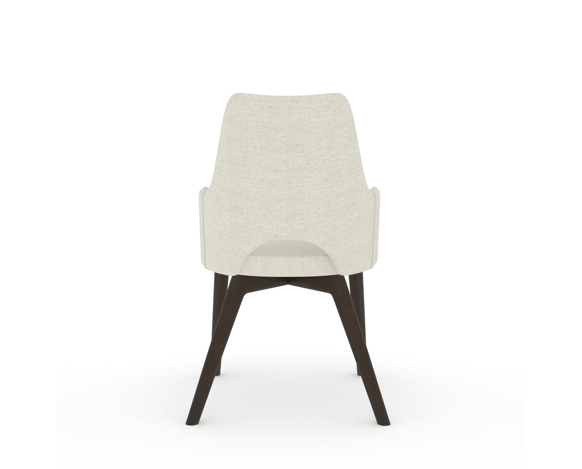 Canadel Downtown Norr Dining Chair in Davy's Grey, TW Fabric, back view