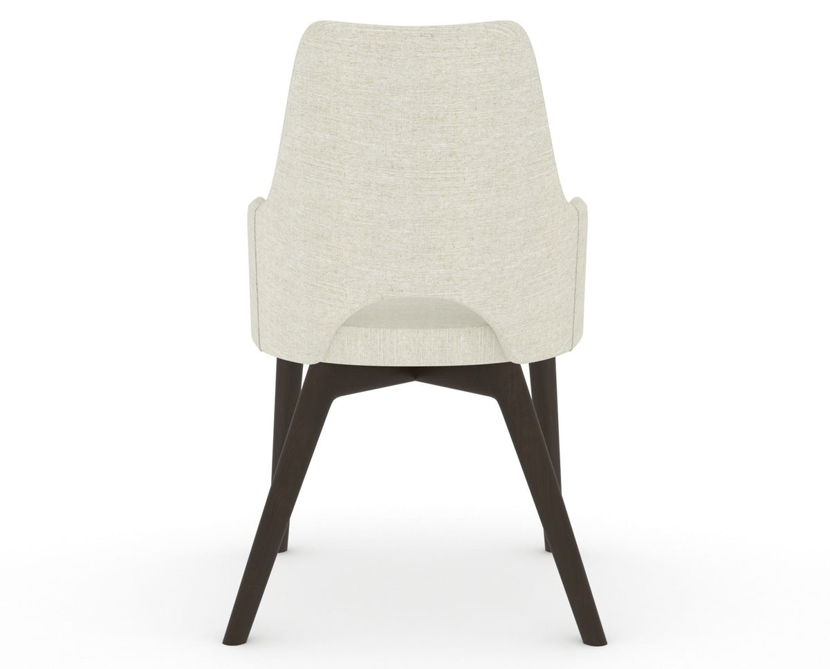 Canadel Downtown Norr Dining Chair in Davy's Grey, TW Fabric, back view