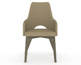 Canadel Downtown Norr Dining Chair in Shadow, XY Faux Leather, front view
