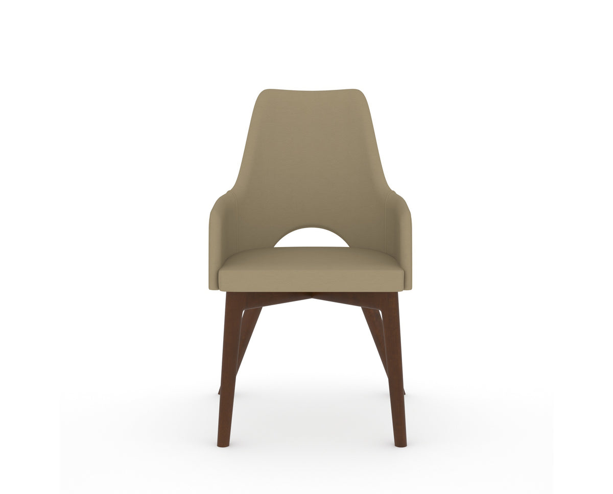 Canadel Downtown Norr Dining Chair in Cognac Washed, XY Faux Leather, front view