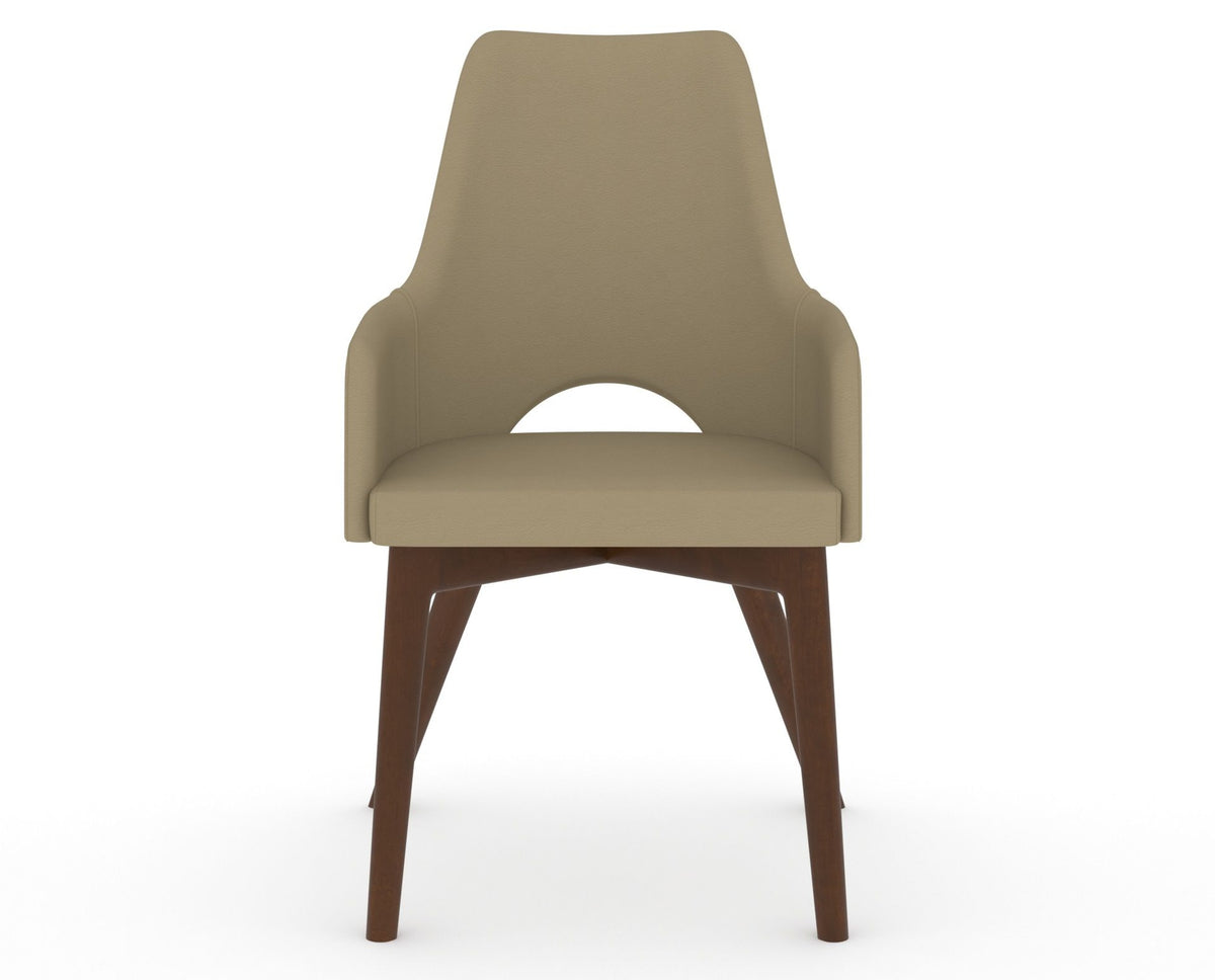 Canadel Downtown Norr Dining Chair in Cognac Washed, XY Faux Leather, front view