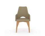 Canadel Downtown Norr Dining Chair in Caramel Washed, XY Faux Leather, front view