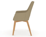 Canadel Downtown Norr Dining Chair in Caramel Washed, XY Faux Leather, side view