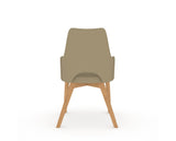 Canadel Downtown Norr Dining Chair in Caramel Washed, XY Faux Leather, back view