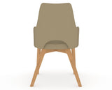 Canadel Downtown Norr Dining Chair in Caramel Washed, XY Faux Leather, back view