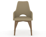 Canadel Downtown Norr Dining Chair in Pecan Washed, XY Faux Leather, front view