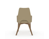 Canadel Downtown Norr Dining Chair in Pecan Washed, XY Faux Leather, back view