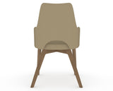 Canadel Downtown Norr Dining Chair in Pecan Washed, XY Faux Leather, back view