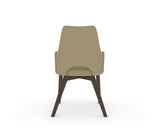 Canadel Downtown Norr Dining Chair in Hazelnut Washed, XY Faux Leather, back view