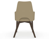 Canadel Downtown Norr Dining Chair in Hazelnut Washed, XY Faux Leather, back view