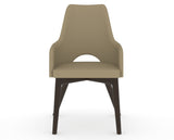 Canadel Downtown Norr Dining Chair in Davy's Grey, XY Faux Leather, front view
