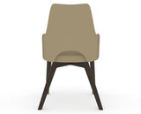 Canadel Downtown Norr Dining Chair in Davy's Grey, XY Faux Leather, back view