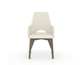 Canadel Downtown Norr Dining Chair in Shadow, YJ Faux Leather, front view