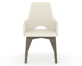 Canadel Downtown Norr Dining Chair in Shadow, YJ Faux Leather, front view