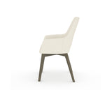 Canadel Downtown Norr Dining Chair in Shadow, YJ Faux Leather, side view