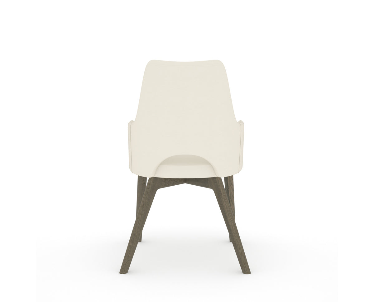 Canadel Downtown Norr Dining Chair in Shadow, YJ Faux Leather, back view