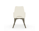 Canadel Downtown Norr Dining Chair in Shadow, YJ Faux Leather, back view