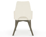 Canadel Downtown Norr Dining Chair in Shadow, YJ Faux Leather, back view