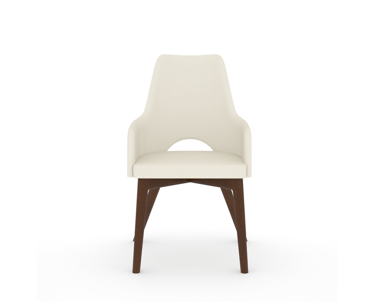 Canadel Downtown Norr Dining Chair in Cognac Washed, YJ Faux Leather, front view