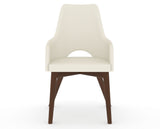 Canadel Downtown Norr Dining Chair in Cognac Washed, YJ Faux Leather, front view