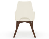 Canadel Downtown Norr Dining Chair in Cognac Washed, YJ Faux Leather, back view