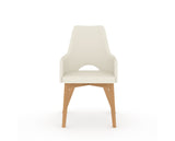 Canadel Downtown Norr Dining Chair in Caramel Washed, YJ Faux Leather, front view