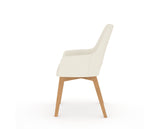 Canadel Downtown Norr Dining Chair in Caramel Washed, YJ Faux Leather, side view