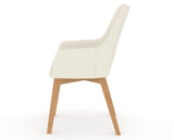 Canadel Downtown Norr Dining Chair in Caramel Washed, YJ Faux Leather, side view