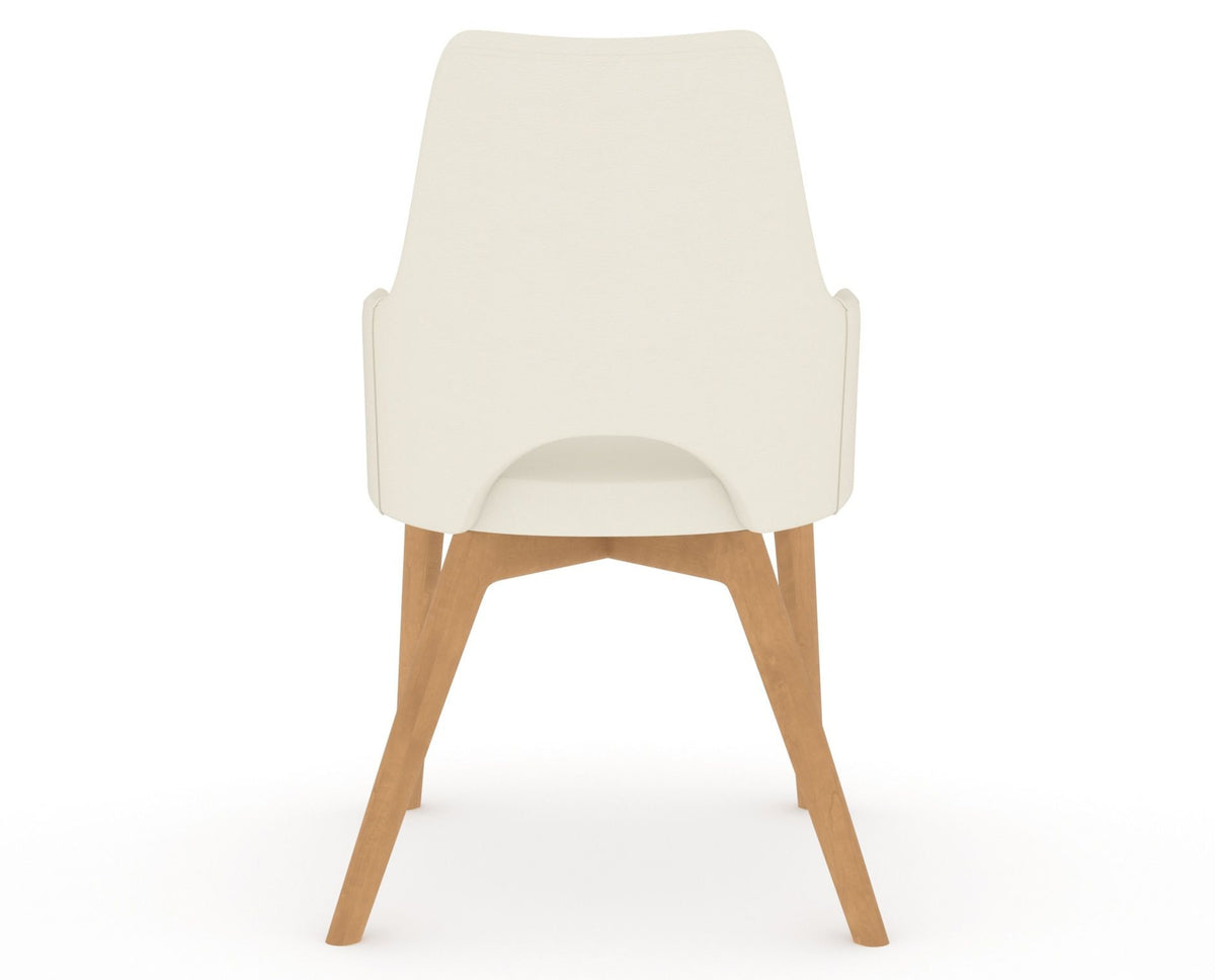 Canadel Downtown Norr Dining Chair in Caramel Washed, YJ Faux Leather, back view