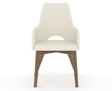 Canadel Downtown Norr Dining Chair in Pecan Washed, YJ Faux Leather, front view