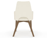 Canadel Downtown Norr Dining Chair in Pecan Washed, YJ Faux Leather, back view