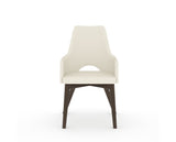 Canadel Downtown Norr Dining Chair in Hazelnut Washed, YJ Faux Leather, front view