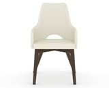 Canadel Downtown Norr Dining Chair in Hazelnut Washed, YJ Faux Leather, front view