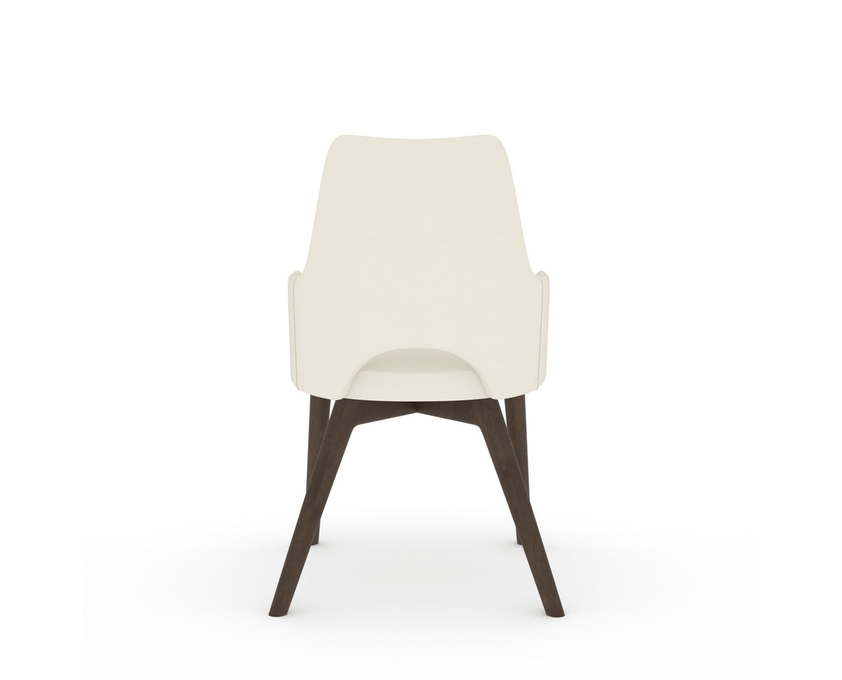 Canadel Downtown Norr Dining Chair in Hazelnut Washed, YJ Faux Leather, back view