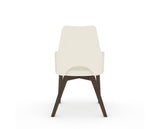 Canadel Downtown Norr Dining Chair in Hazelnut Washed, YJ Faux Leather, back view