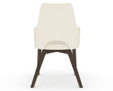 Canadel Downtown Norr Dining Chair in Hazelnut Washed, YJ Faux Leather, back view