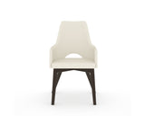 Canadel Downtown Norr Dining Chair in Davy's Grey, YJ Faux Leather, front view