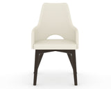 Canadel Downtown Norr Dining Chair in Davy's Grey, YJ Faux Leather, front view