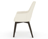 Canadel Downtown Norr Dining Chair in Davy's Grey, YJ Faux Leather, side view