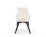 Canadel Downtown Norr Dining Chair in Davy's Grey, YJ Faux Leather, back view